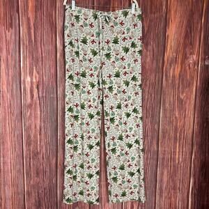 Caden Lane Size XL Pajama Pant Christmas Print Straight Leg Bamboo